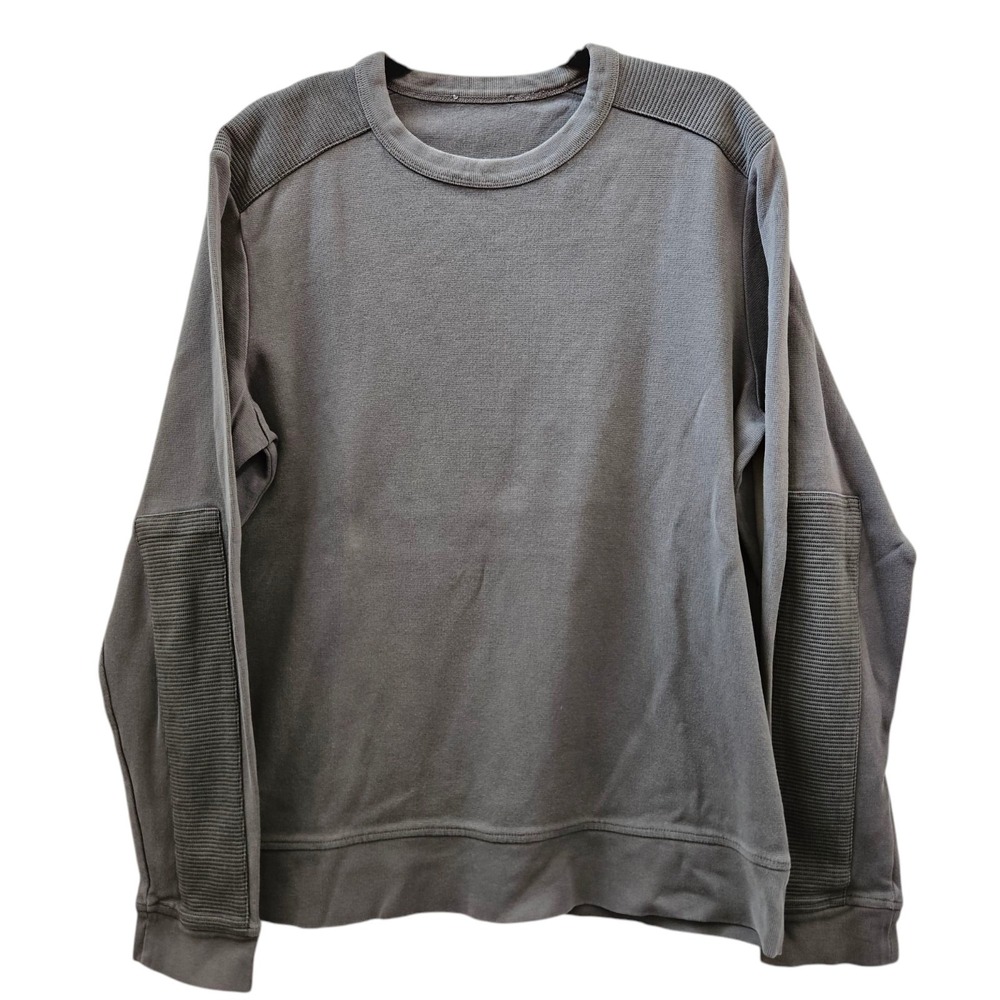 Vince Sweatshirt Mens L Grey Cotton Pullover Crewneck Long Sleeve Thick Causal